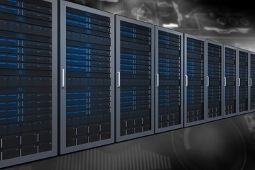 Composite image of server towers