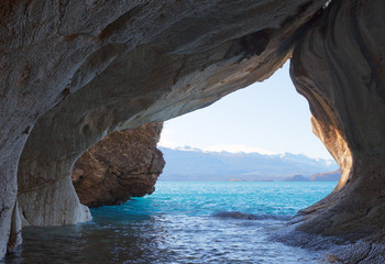 Obrazy na Plexi  marmurowe jaskinie, chilijska Patagonia