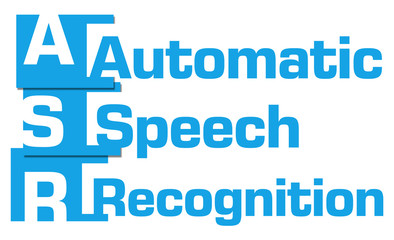 ASR - Automatic Speech Recognition Blue Abstract Stripes 