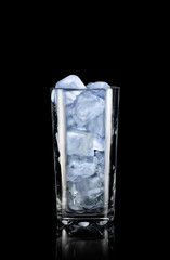 A glass with ice