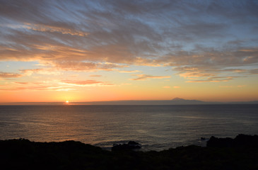 Obraz premium Morgen auf La Palma, Blick zum Teide