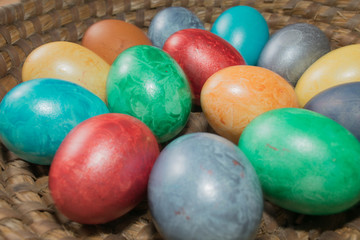 Easter colored eggs