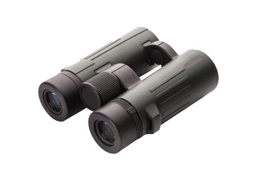 modern binoculars over white background
