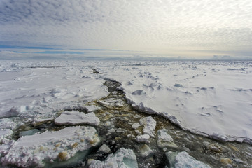 Fast ice in the Antarctic