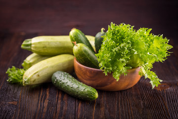 Fresh green vegetables