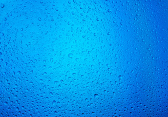Water droplets on the glass