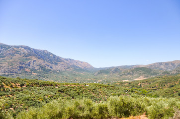 Fototapeta na wymiar picturesque plateau in Greece on the island of Crete