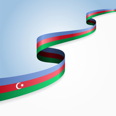 Azerbaijani flag background. Vector illustration.