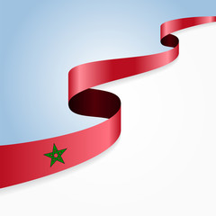 Moroccan flag background. Vector illustration.