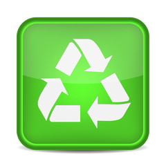 Obraz premium Recycling Button. Recycle Sign.