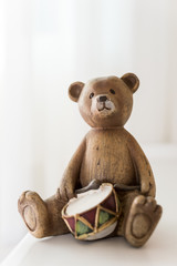 Bear toy play drum