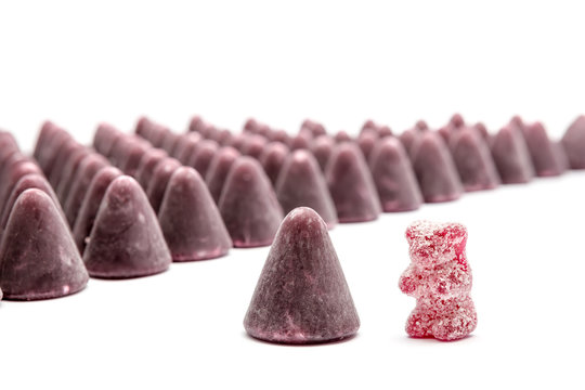 Cuberdons and sour bears