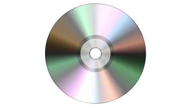 Single disc cd dvd isolated on white background. 