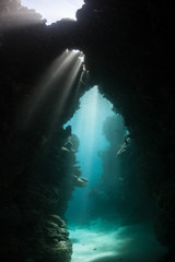 Light and Underwater Cavern