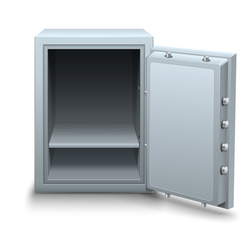 Empty Bank Safe For Money Business Concept Icon