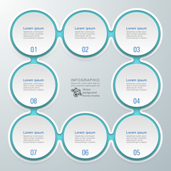 Infographics Vector Background 8-Step Process
