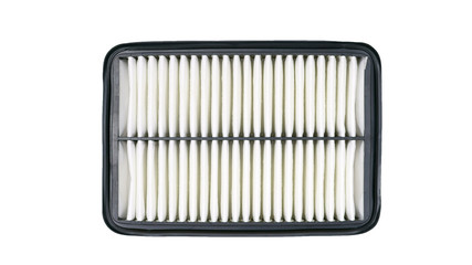 New car air filter on a white background