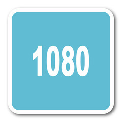 1080 blue square internet flat design icon