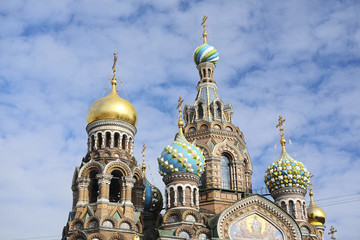Obraz premium church of savior on Spilled Blood in St. Petersburg, Russia