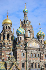 Fototapeta na wymiar church of savior on Spilled Blood in St. Petersburg, Russia