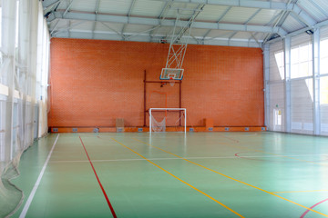 View across in indoor sports court