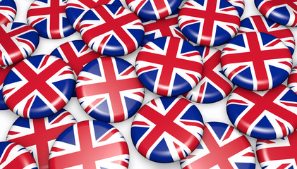 United Kingdom Flag UK Badges Background