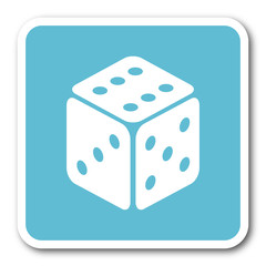game blue square internet flat design icon