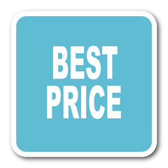 best price blue square internet flat design icon