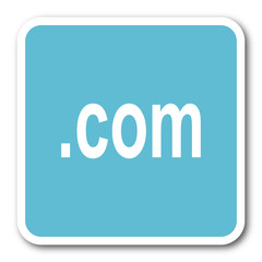 com blue square internet flat design icon