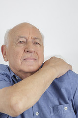 Fototapeta premium Elderly man with shoulder pain