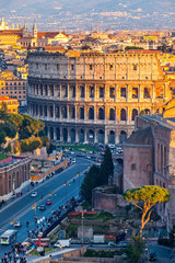 View on Colosseum in Rome, Italy