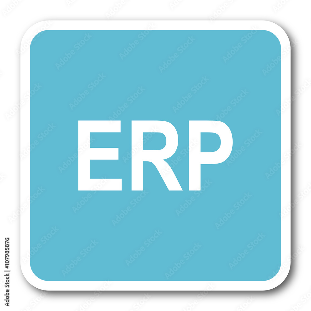 Poster erp blue square internet flat design icon