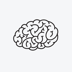 Brain icon. Vector stylized illustration