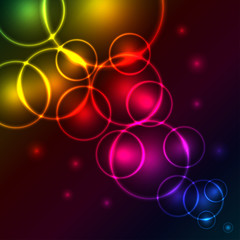 Colorful abstract bubbles background