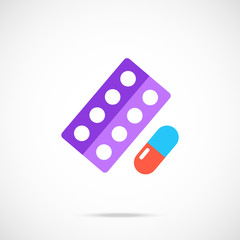 Vector drugs icon. Modern flat design vector illustration