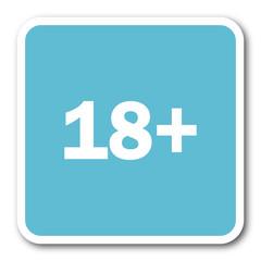 Obraz premium adults blue square internet flat design icon