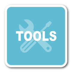 tool blue square internet flat design icon