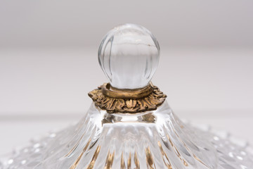 Clear spherical glass vase