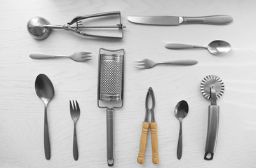 Cutlery set, top view