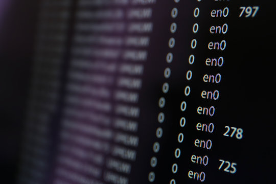 Web site codes on computer monitor.
