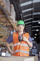 coffee break time in the warehouse