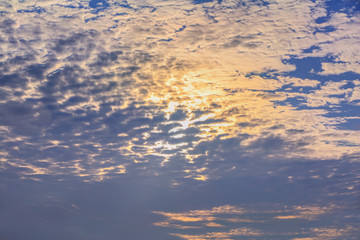 Cloudy tropical sky.