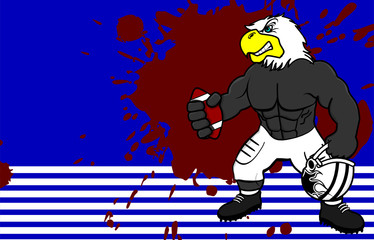 muscle eagle american football uniform background in vector format 