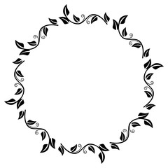 Floral vector frame