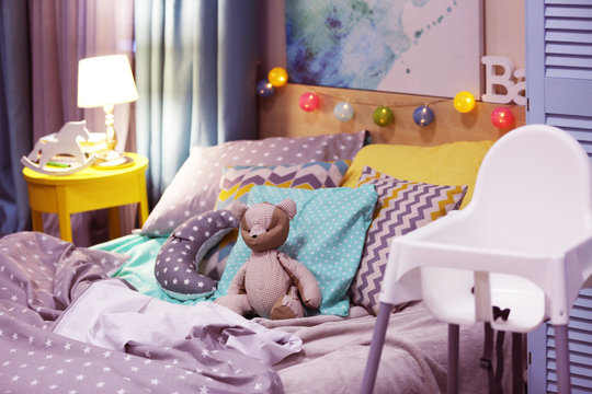 Modern interior of the child's bedroom