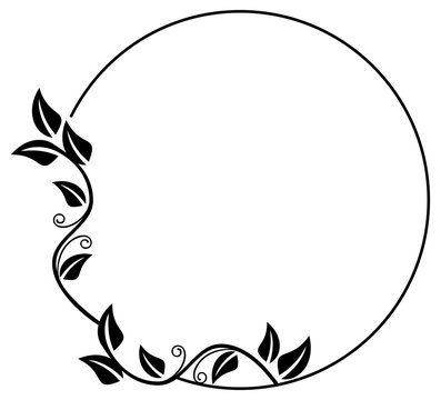 Floral vector frame