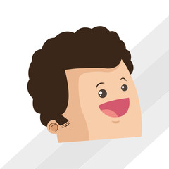 Icon of man cartoon design, vector illustration