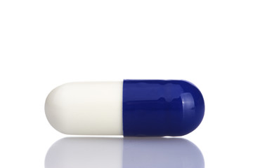 pills capsules isolated on white background