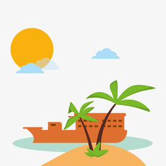 Icon of vacations design, vector illustration