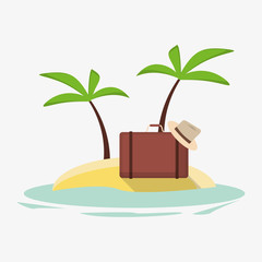 Fototapeta premium Icon of vacations design, vector illustration